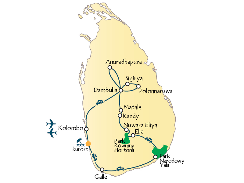 Sri Lanka - zwiedzanie i wypoczynek 12 dni